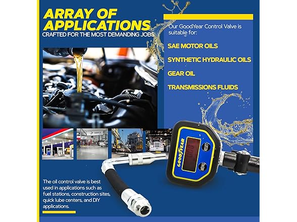 GOODYEAR Digital Oil Control Valve Meter Nozzle 10 GPM