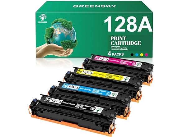 GREENSKY Toner Cartridge HP128A 4Pk