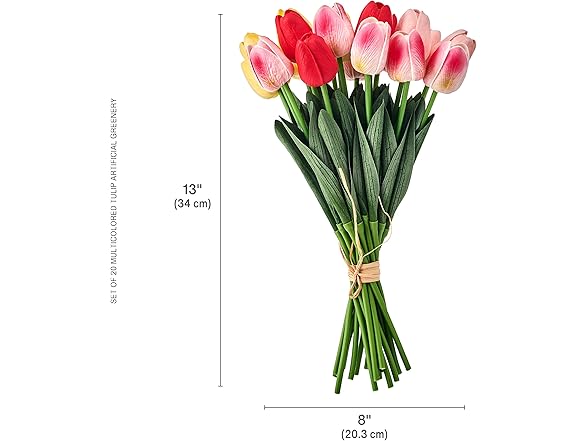 Mikasa Artificial Tulip Bouquet, 13 Inch