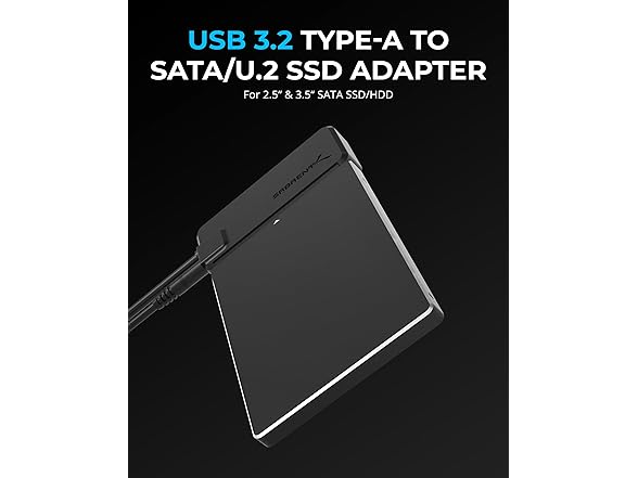 USB 3.2 Type A to SATA/U.2 SSD Adapter Cable