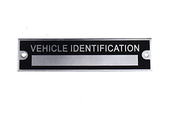 Blank Vehicle Identification Plate