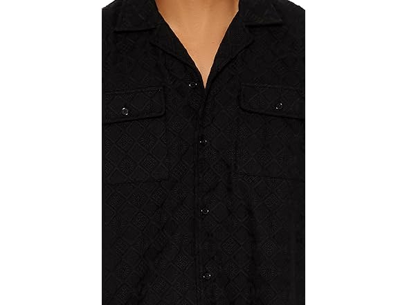 Forever 21 Textured Cuban Collar Shirt