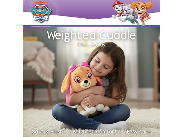 Paw Patrol Girl Skye Bedding Weighted Cuddle Pillow