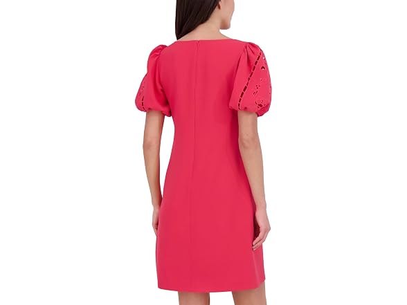 Vince Camuto Women Puff Sleeve Boat Neck Dress