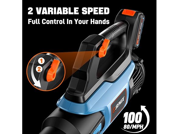SENIX 20V Max Cordless Leaf Blower - Gallery 5