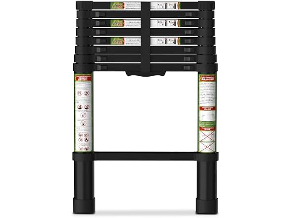 SPIEEK W0893 Telescoping Ladder 8.5FT Black (Open Box)
