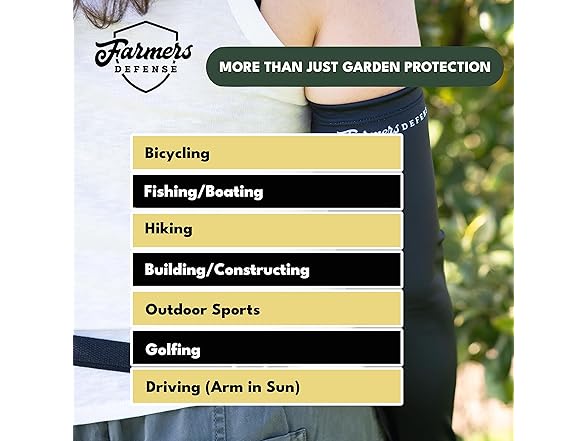 FARMER'S DEFENSE Gardening Arm Sleeves S/M 