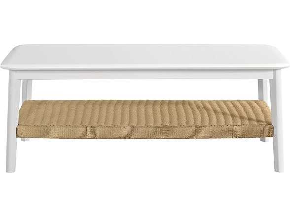 Alaterre Furniture Calais 48 Inch Rectangular Wood Coffee Table