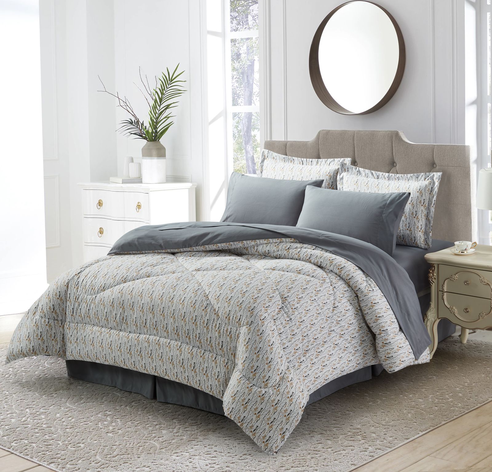Bibb Home 8 Pc Down Alternative Comforter Sets - Gallery 6