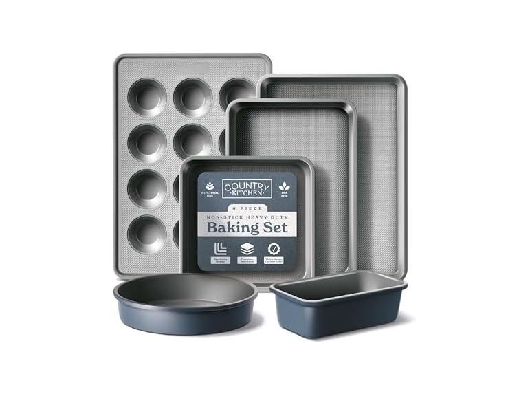 6 Pc Stackable Bakeware Set Taupe - Gallery 14
