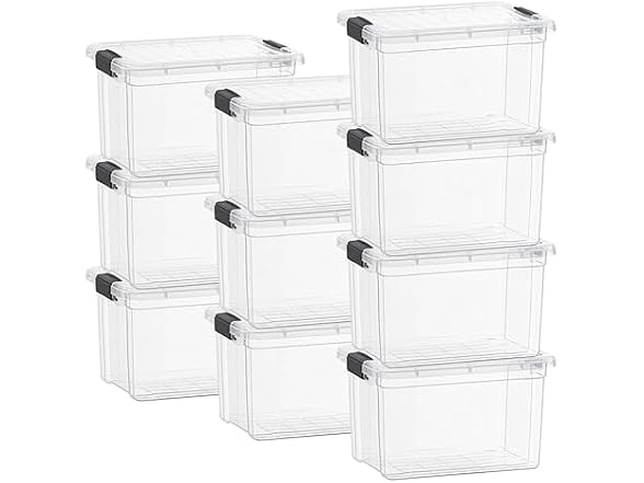 Superio Clear Storage Box 49 Quart 10 Pack