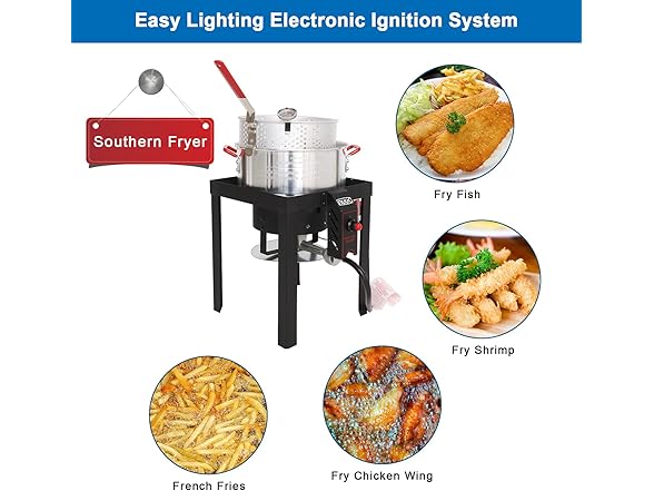 NUUK 30QT Turkey Fryer & 10QT Fish Fryer Combo Kit