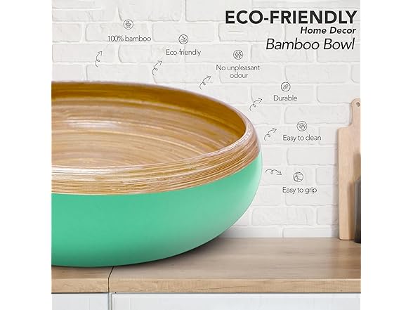 TPIA Bamboo Fruit Bowl -Sea Green