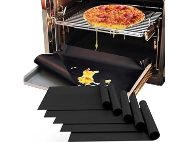 $9.99, Was $17.88, 44% Off! Demiwise 5 Pack Oven Liners for Bottom of Oven Black dealfomo