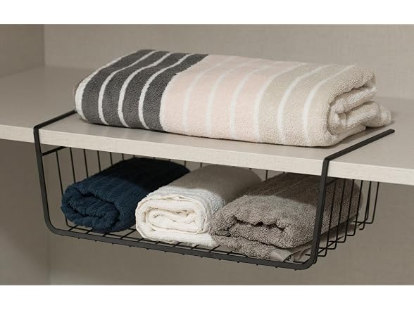 Hanging Under Shelf Metal Storage Basket, Set of 2