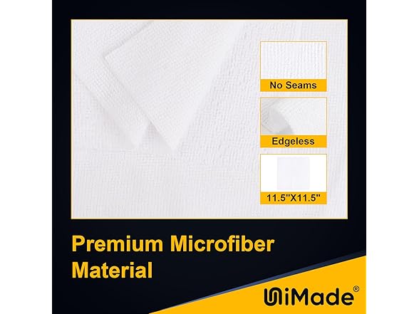 UNIMADE Shop Towels, 150pk, 11.5" White