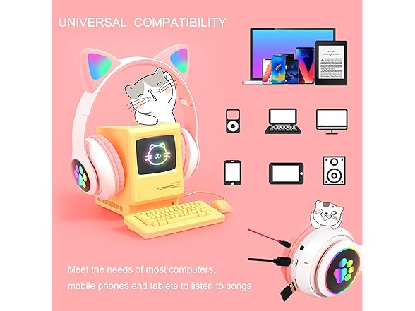 Kids Cat Ear Wireless Headphones