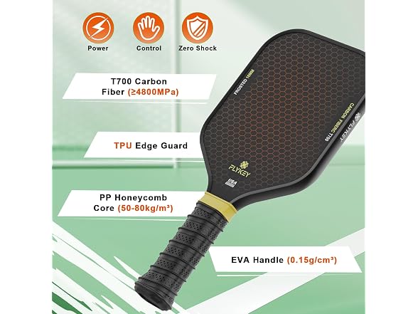 FLYKEY T700 Carbon Fiber Pickleball Paddle