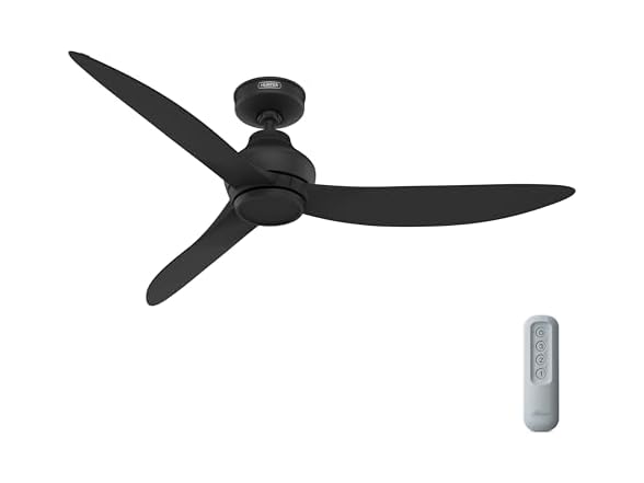 unter Fan 52 Inch Matte Black Indoor/Outdoor Ceiling fan