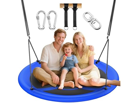 Everyfun W0568 43" Saucer Tree Swing for Kids Adult