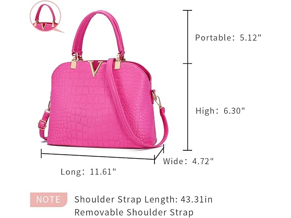 JHVYF Hot Pink Purse Womens Handbag