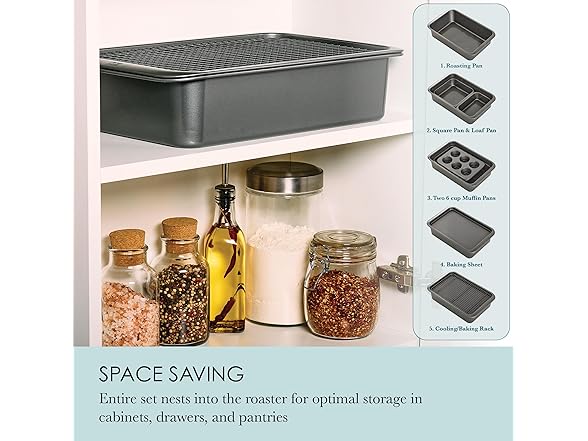 Chicago Metallic 7 Piece Nesting Bakeware Set