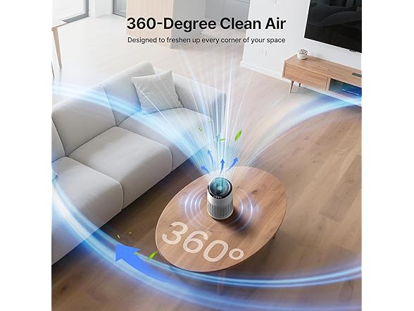 Small Air Purifier for Bedroom White