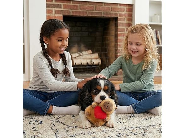 SPOT Capybara with Heart Plush Dog Toy