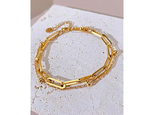 Kim Carrey Double Chain Bracelet