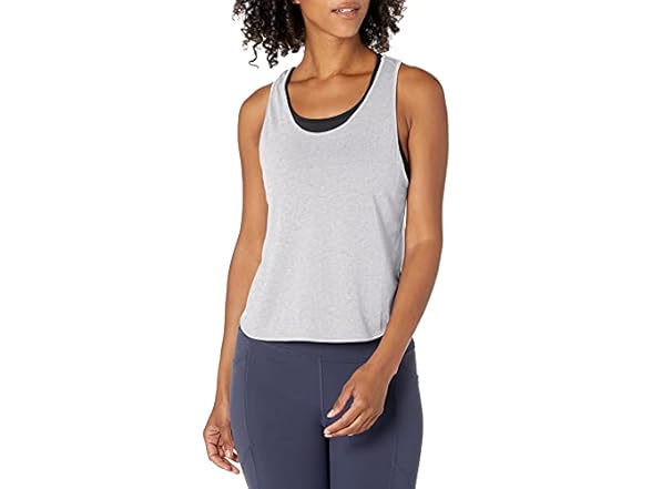 Soffe Dance Crop Tank (M) Ash