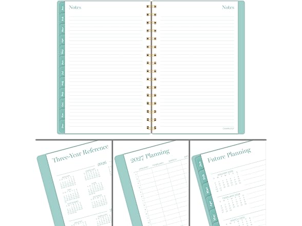 Mead Cambridge 2027 Planner, Weekly & Monthly, 5.5" x 8.5", Glimmer (1843-200-27)