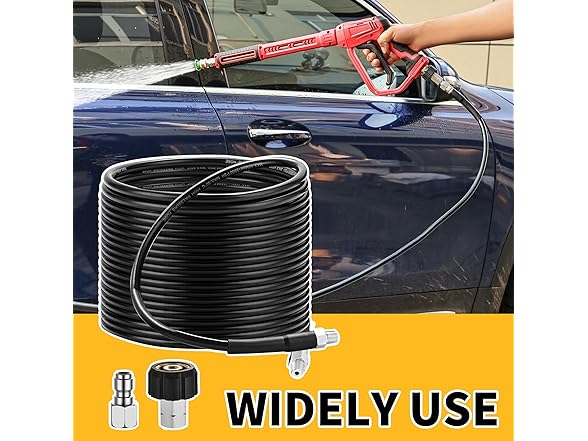 Sewer Jetter Kit for Pressure Washer, 100Ft X1/4"