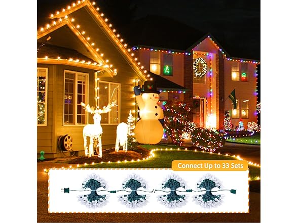 Brightown C9 LED Christmas String Lights, 66ft
