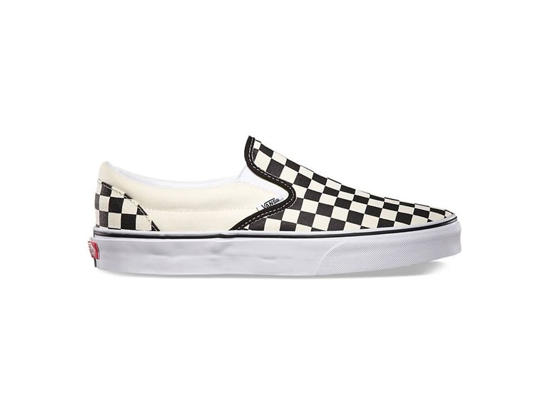 Vans Classic Skate Slip On Shoes Unisex,  Checkerboard Black/Off White, 6.5 Men / 8 Women