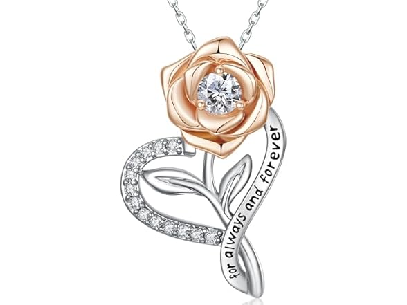 LAVALE Heart Birthstone Necklace April