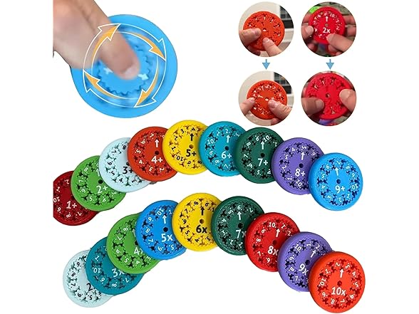 Generic Math Fact Fidget Spinner Set 18