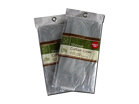 Home Collection Shower Curtain Liner with 3 M