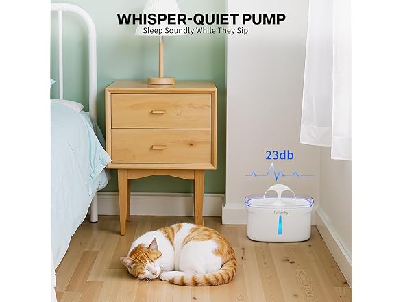 furrybaby Cat Water Fountain - 84oz/2.5L Automatic