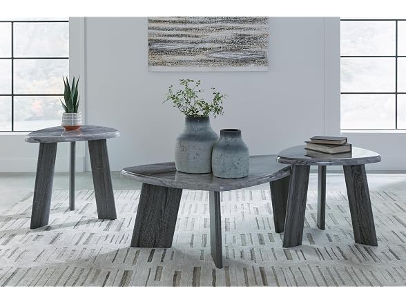 Ashley Bluebond Table Set 3pc Gray