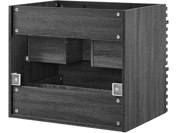 24 in. Render WALL-Mount Bathroom Vanity Cabinet, Charcoal