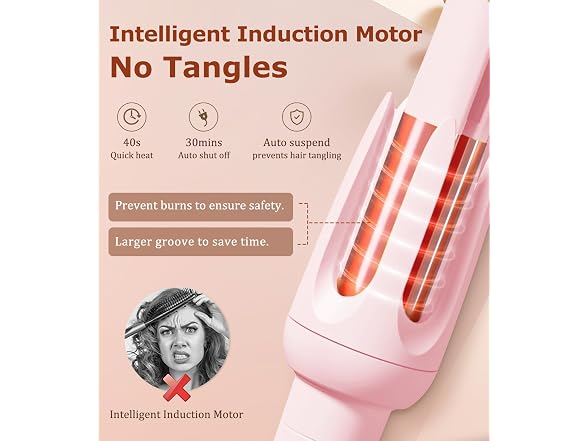 Auto Hair Curler, 4 Temps & 3 Timers