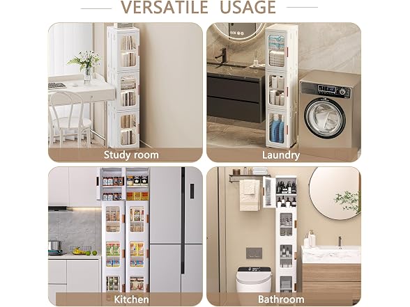 VECELO VECELO 4-Tier Narrow Storage Cabinet