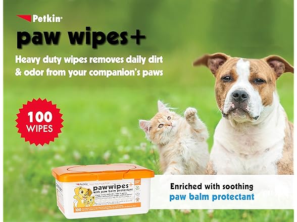 Petkin Paw Wipes 100 count