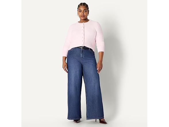 Women's Faux Mohair Button-Down Cardigan