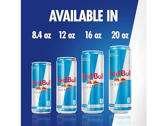 Red Bull Sugar Free Energy Drink, 8.4 Fl Oz, 4 Cans