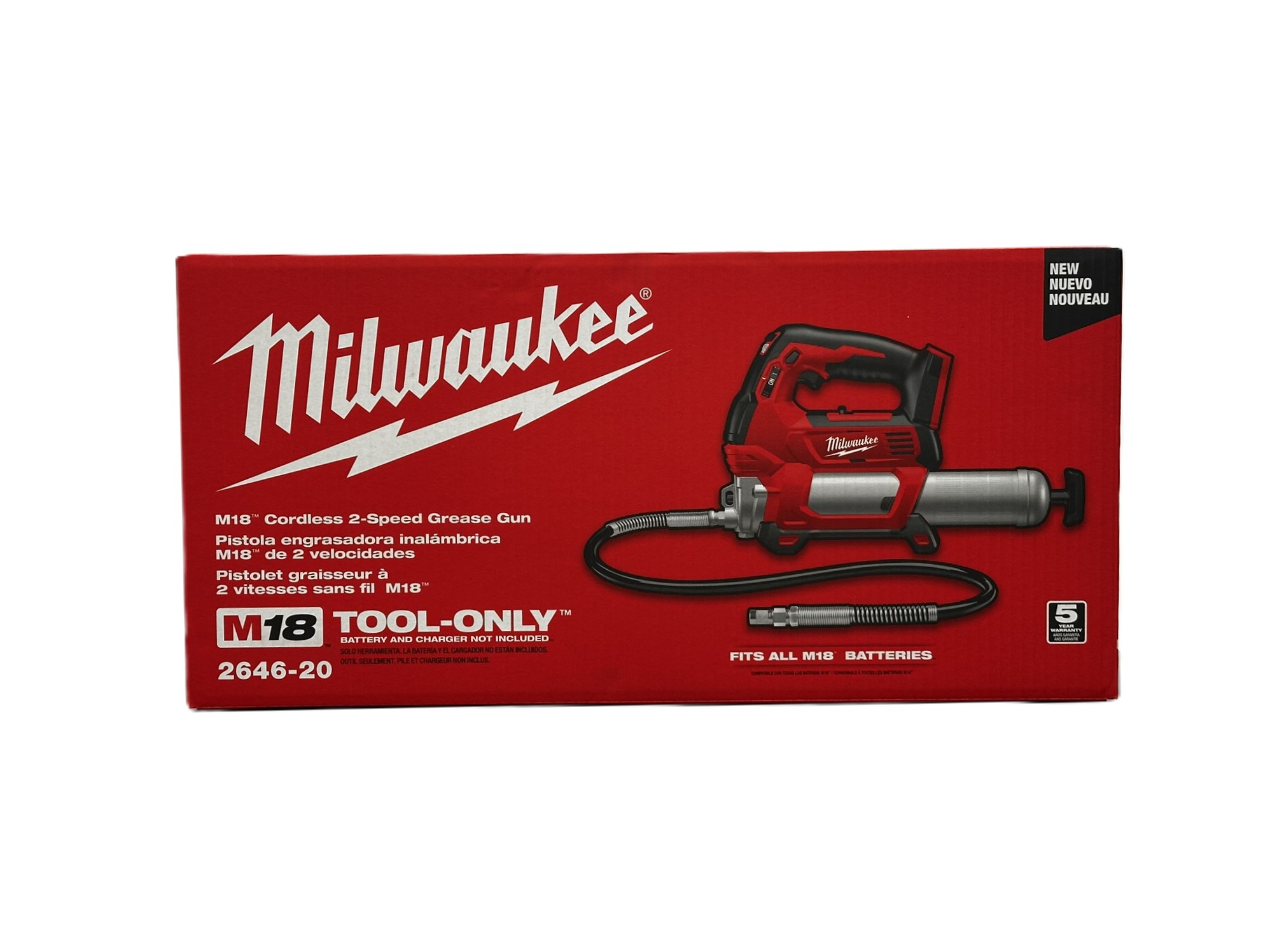 Milwaukee 2646-20 M18 2-Spd Grease Gun Bare Tool - Gallery 4