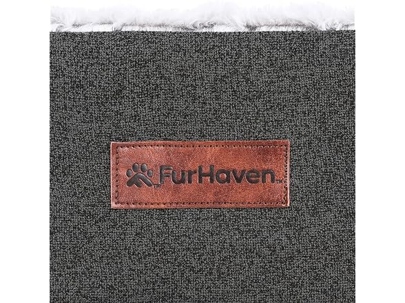Furhaven Birch Faux Fur & Soft Faux, Charcoal