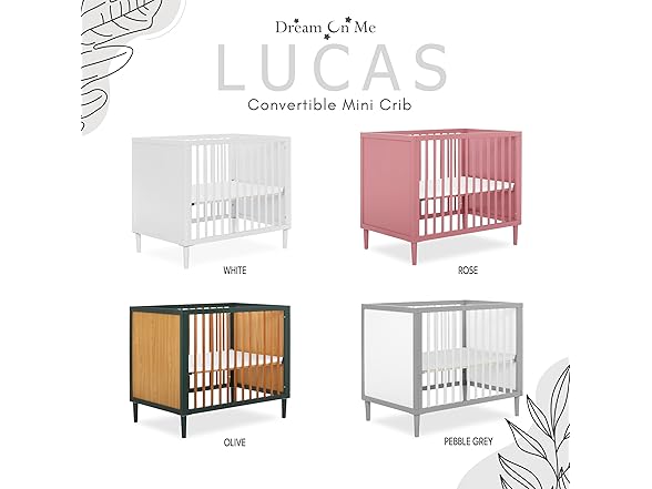 Dream On Me Lucas Mini Modern Crib