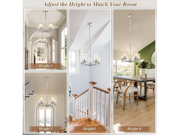 BesLowe B0GTV7H2MS 19.8 5-Light Chandelier