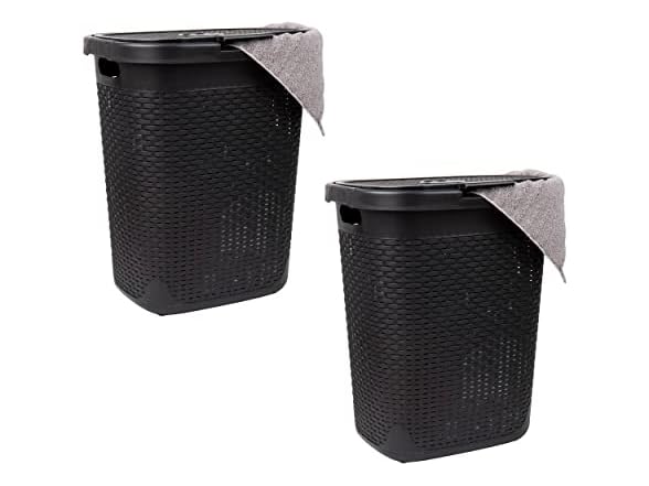 Mind Reader Mind Reader 50L Slim Laundry Hamper, Set o